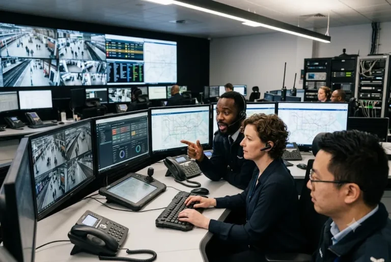 Security professionals coordinating incident response and operational continuity procedures
