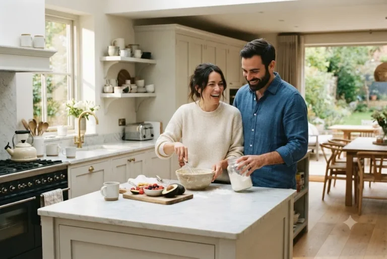 Married couple demonstrating becoming a better spouse through teamwork and communication