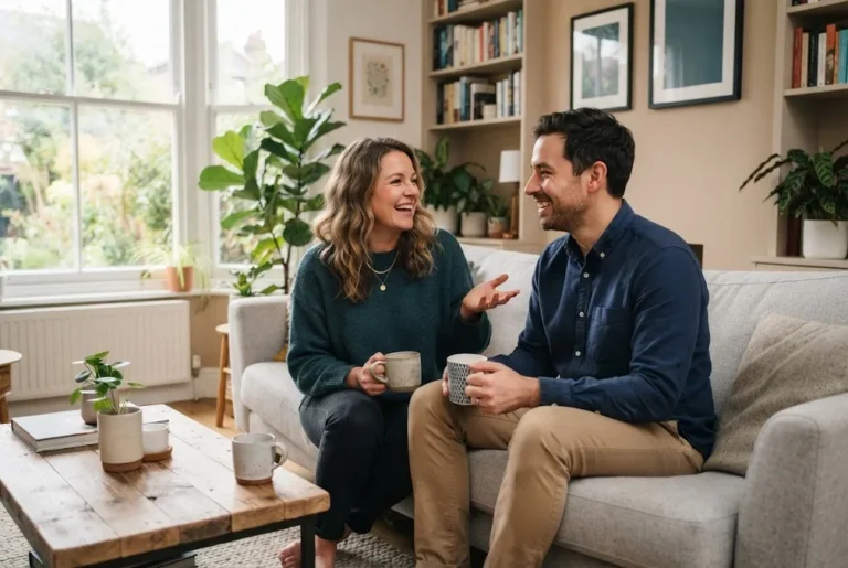Marriage Communication: The Foundation of a Healthy and Lasting Relationship Couple demonstrating healthy marriage communication through open conversation