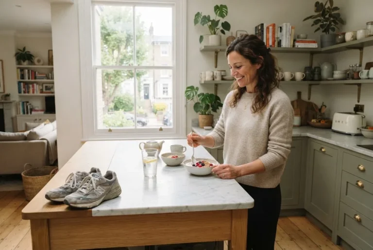 Healthy habits including nutritious food and daily movement