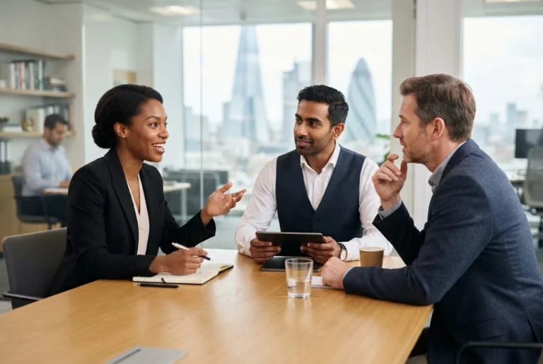 Effective communication skills demonstrated during a professional workplace discussion