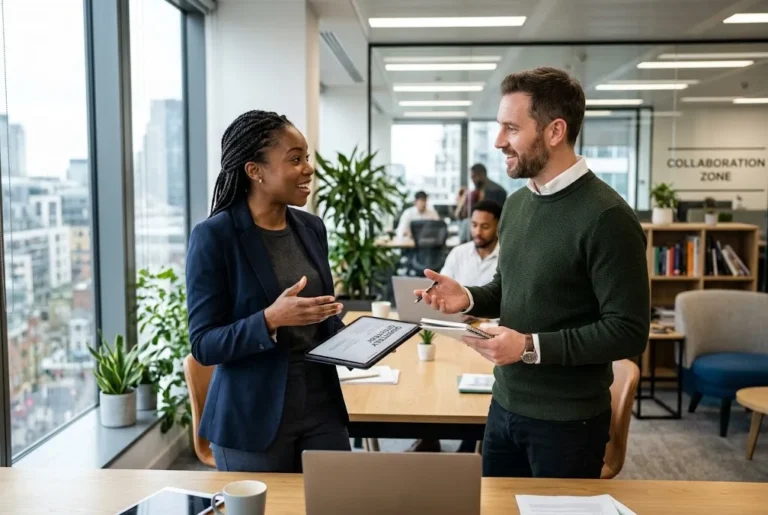 Elements of Communication: The Complete Process Explained Elements of communication shown through a professional workplace discussion