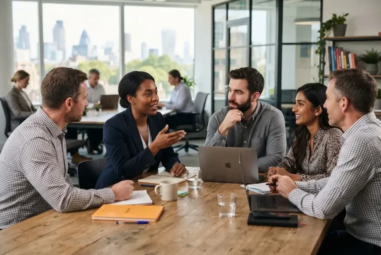 Oral communication skills during a professional workplace discussion