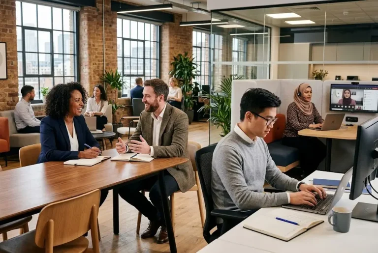 Types of communication shown through different workplace communication methods